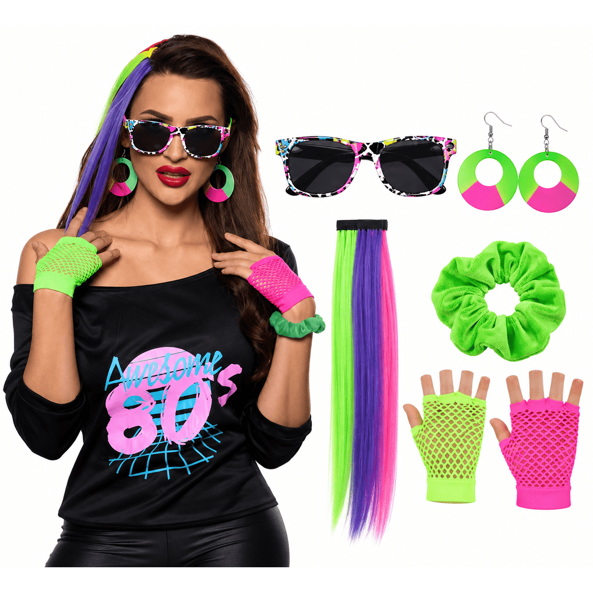 80's Costume Accessory Kit