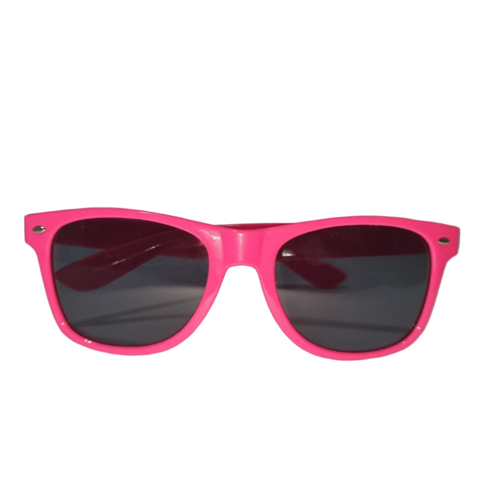 Stylish neon glasses in blue and purple with UV protection for eye safety