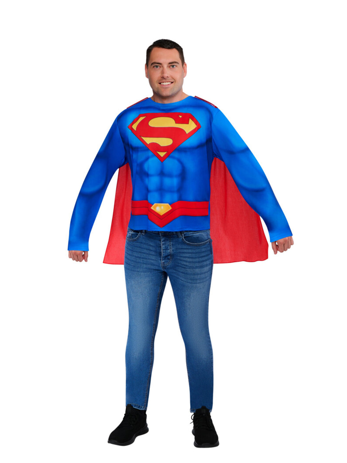 Superman Costume Top and Cape, Adult