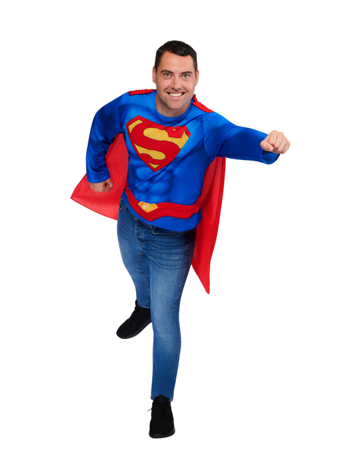 Superman Costume Top and Cape, Adult