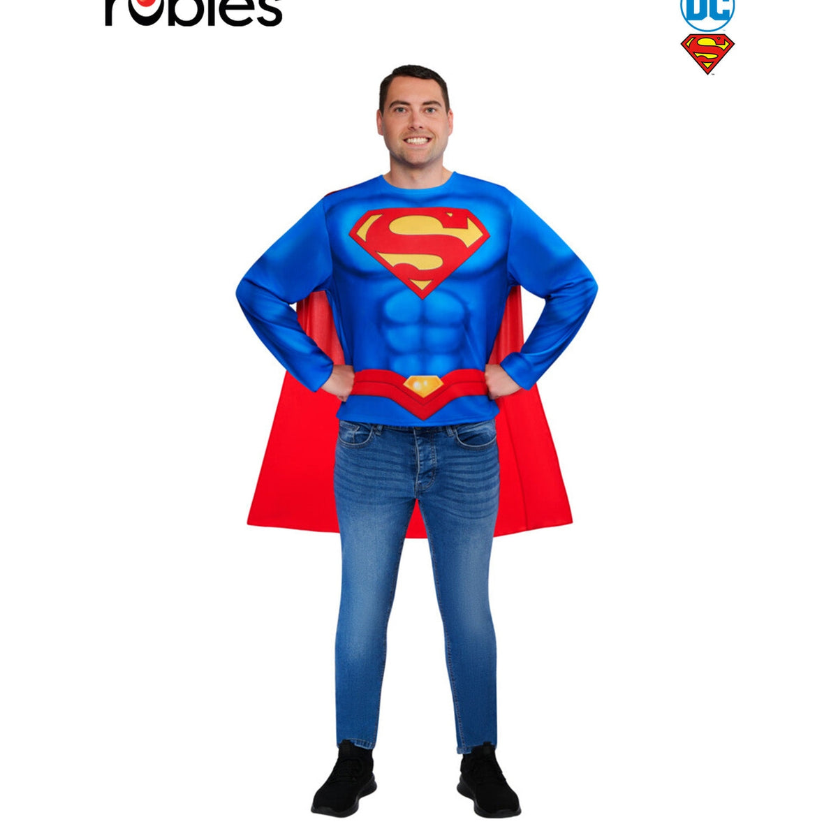 Superman Costume Top and Cape, Adult