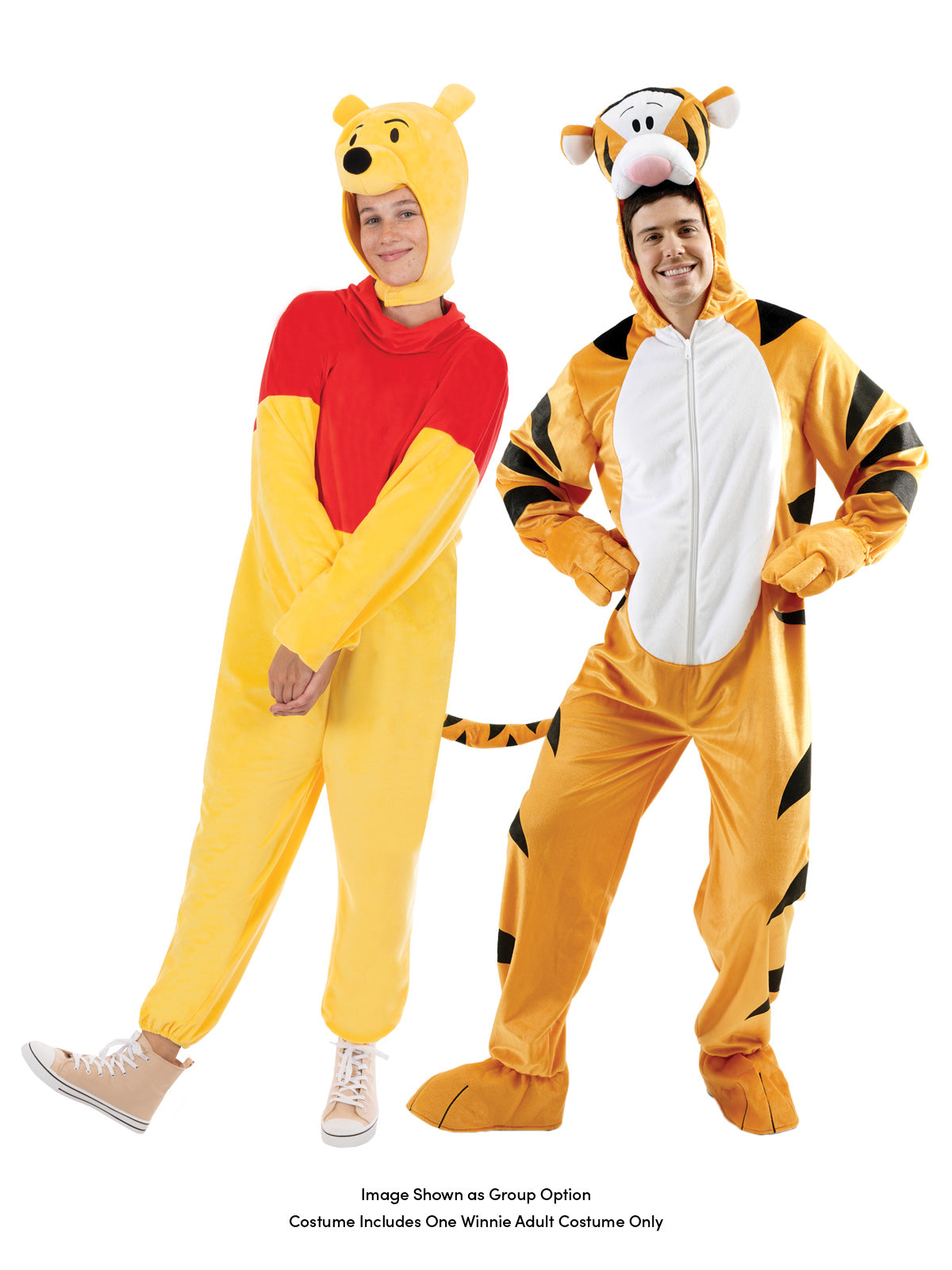 Winnie The Pooh Deluxe Onesie Costume-Adult