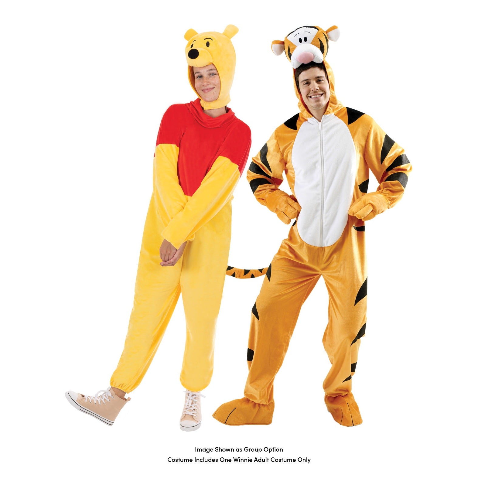 Winnie The Pooh Deluxe Onesie Costume-Adult