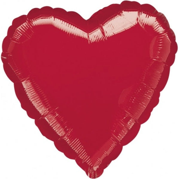 Metallic Red Heart Foil Balloon