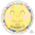 You Are My Sunshine Round Foil Balloon - Pastel