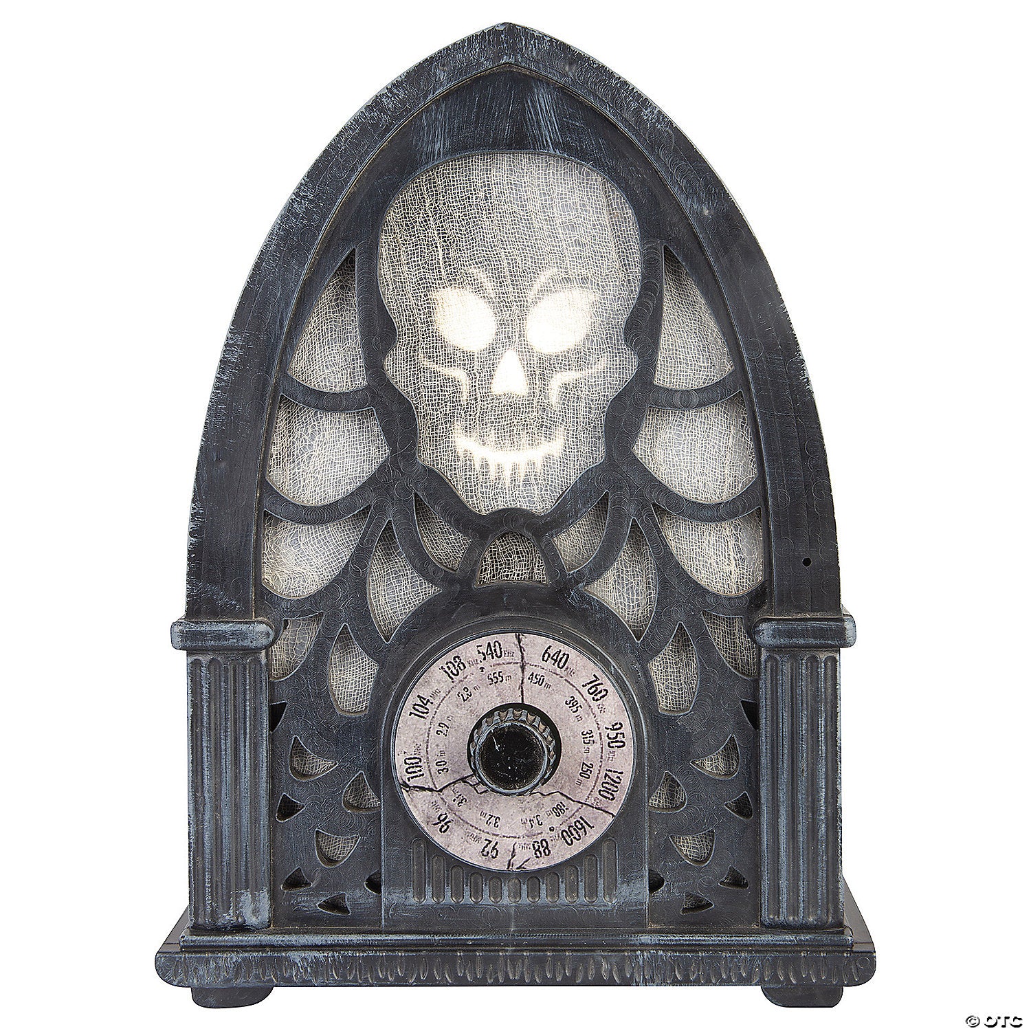 12-Inch Light-Up Black Haunted Radio.