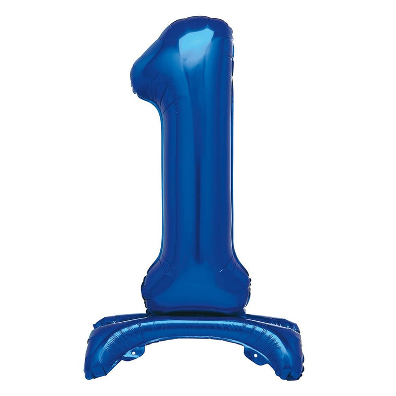 Blue Number 1 Standing Foil Balloon-76cm