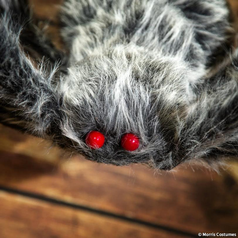 Giant Poseable Furry Black Foam Spider, 3.8 Metres