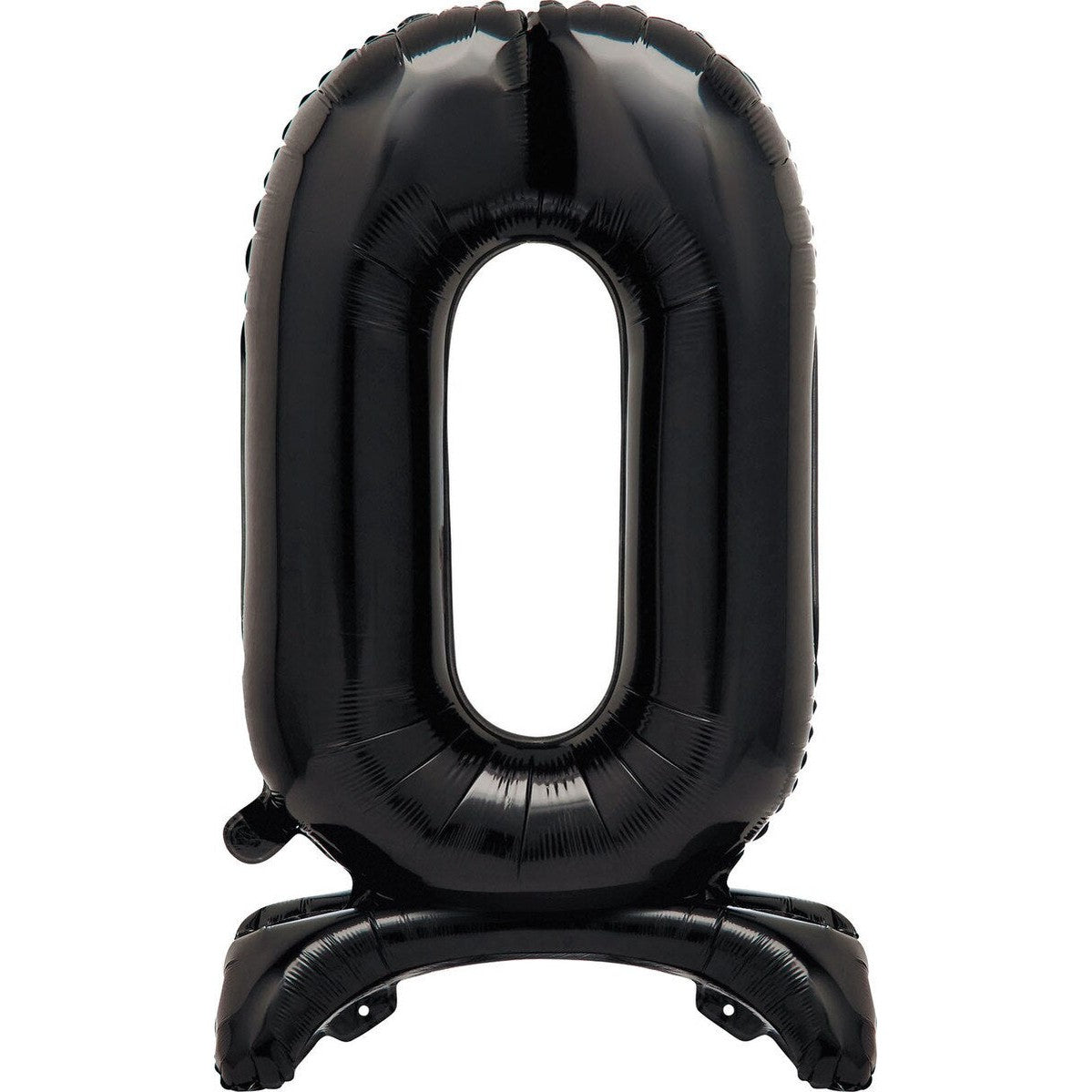 Black Number 0 Standing Foil Balloon-76cm