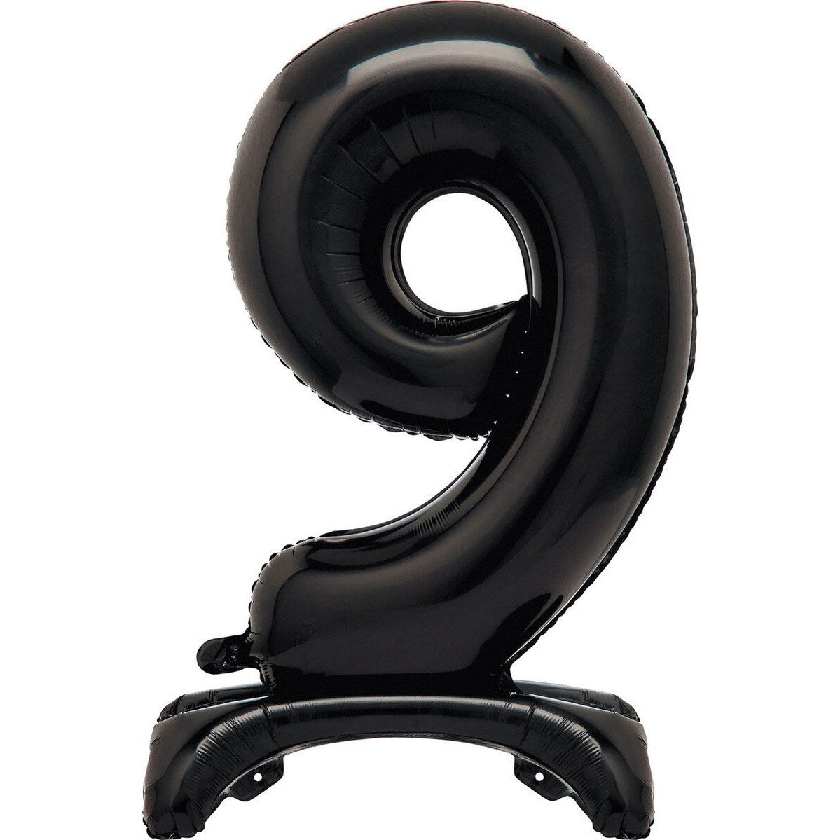 Black Number 9 Standing Foil Balloon-76cm