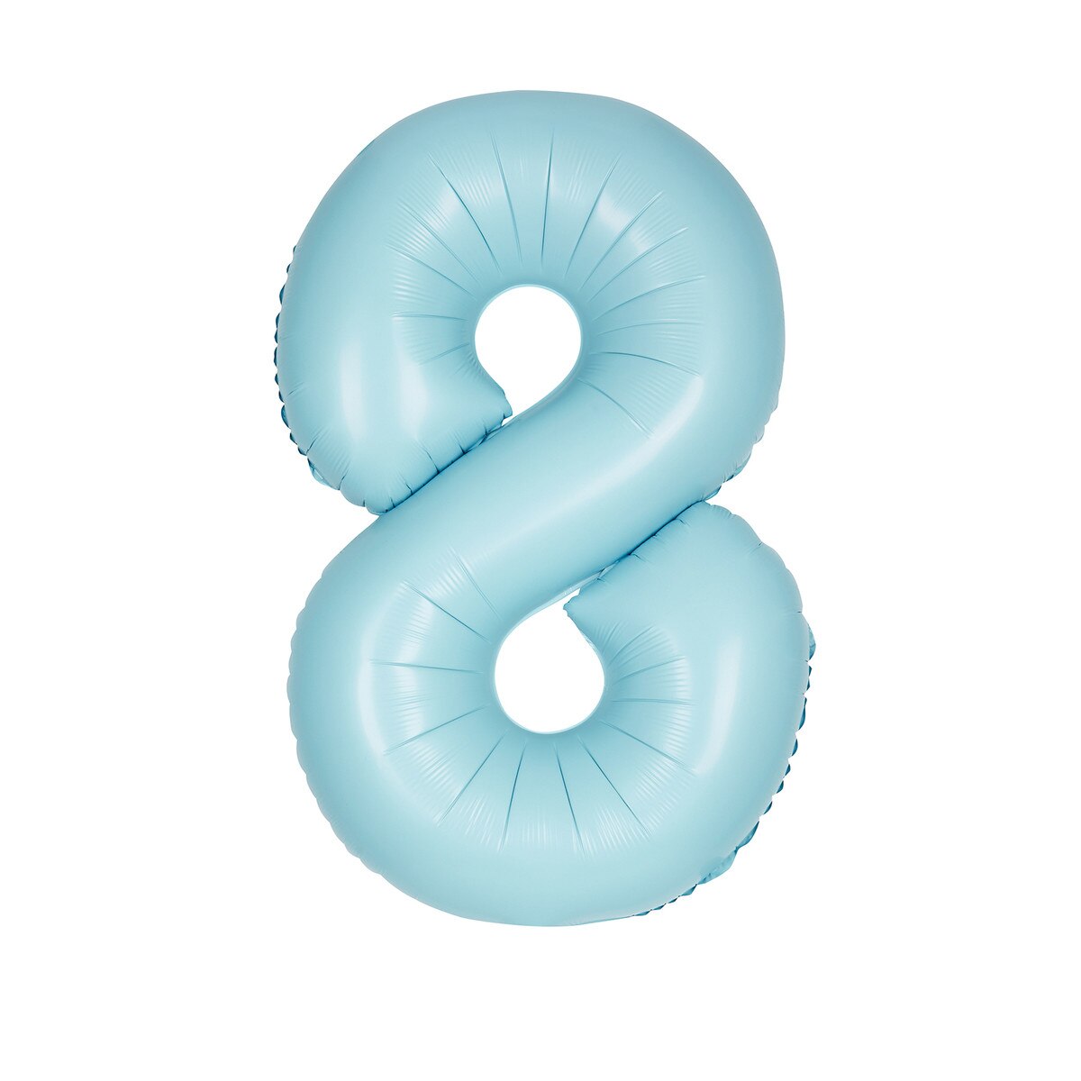Number 8 Pastel Blue Matte Foil Balloon-86cm