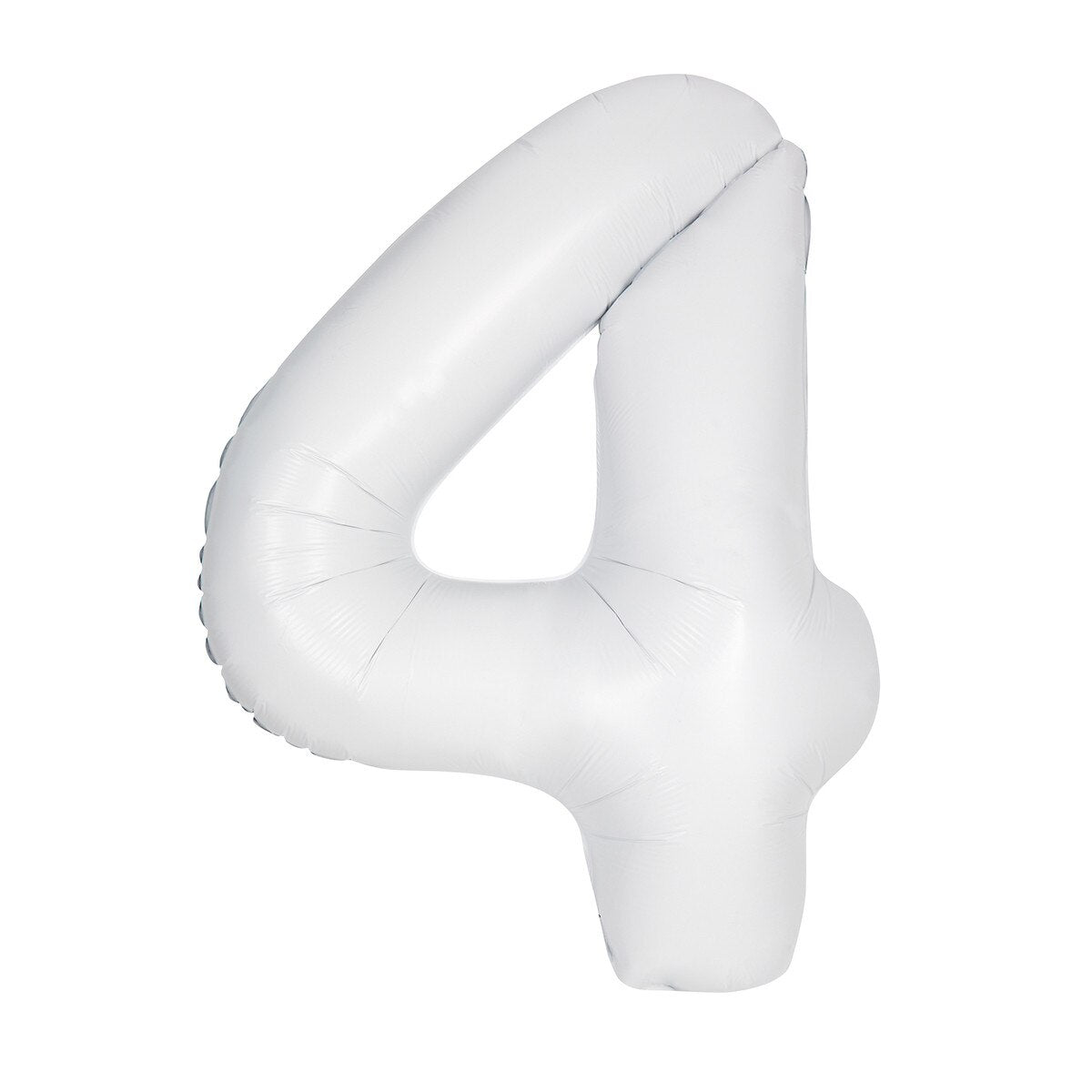 Number 4 White Matte Giant Foil Balloon-86cm
