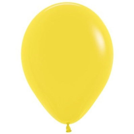 Round Balloon 30cm Yellow, Uninflated
