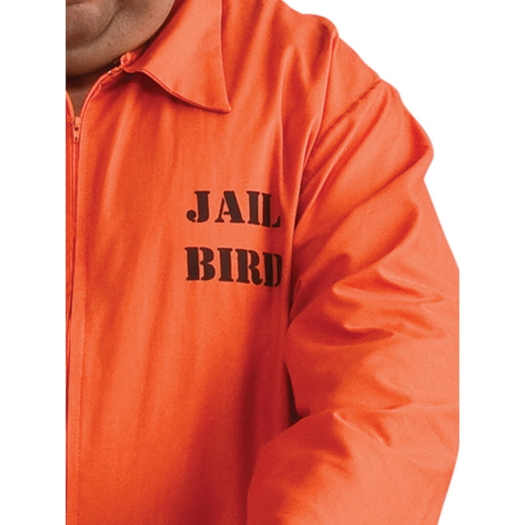 Orange Plus Size Adult Halloween Prisoner Jumpsuit Costume for Men and Women