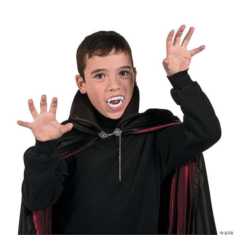 Pair of realistic 2 1/2 White Plastic Vampire Fangs for Halloween