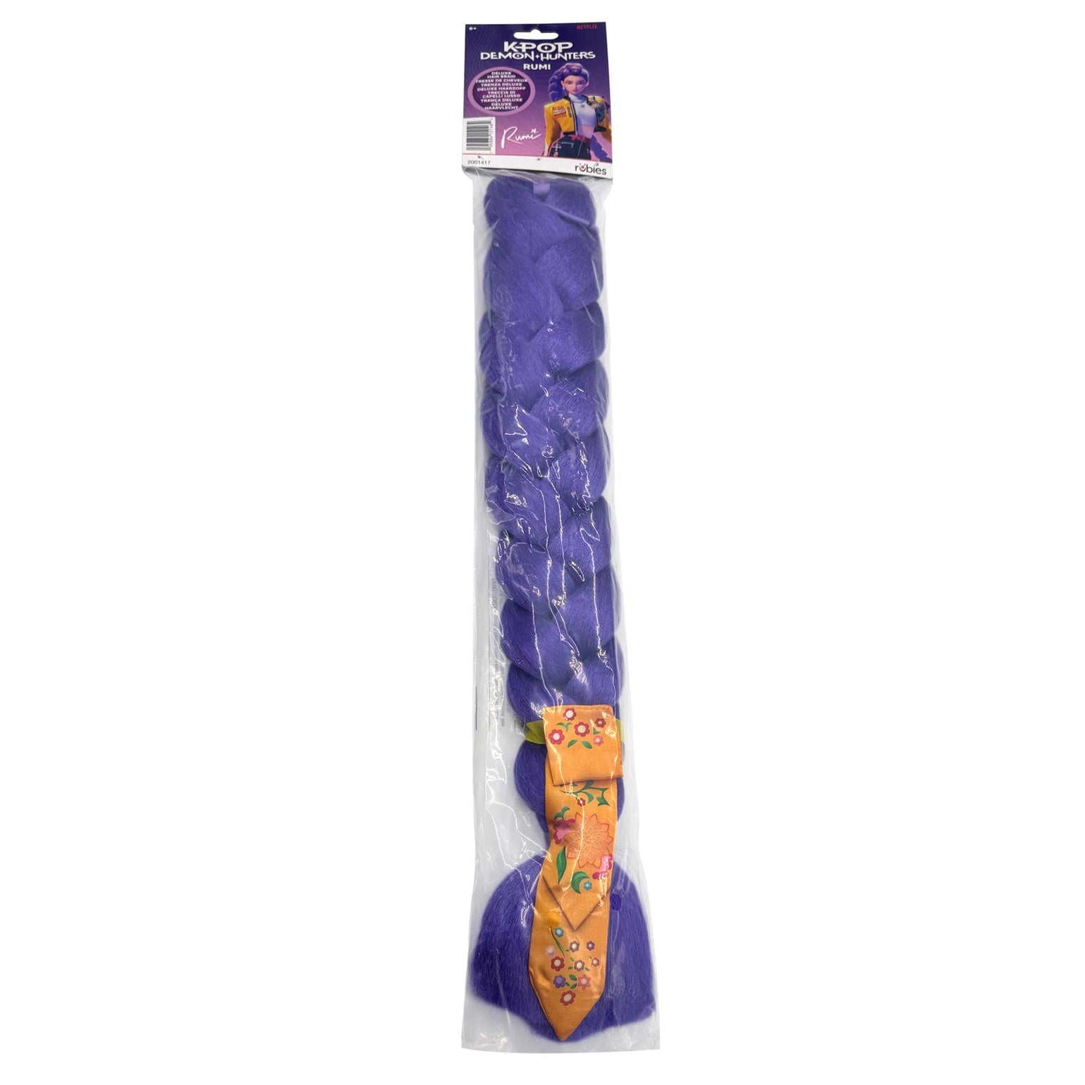 K-Pop Demon Hunters Rumi Deluxe Clip On Hair Braid 65cm- Child