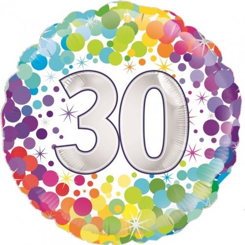 Colourful Confetti 30 Foil Balloon – Qualatex