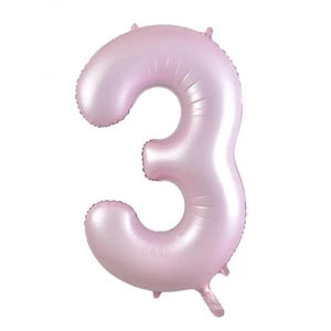 Pastel Pink Number 3 Foil Balloon - 86cm