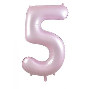 Pastel Pink Number 5 Foil Balloon - 86cm