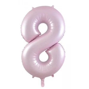 Pastel Pink Number 8 Foil Balloon - 86cm