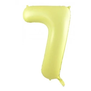 Pastel Yellow Number 7 Foil Balloon - 86cm
