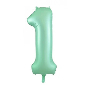 Mint Green Number 1 Foil Balloon - 86cm