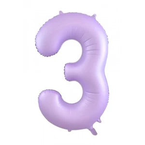 Pastel Lilac Number 3 Foil Balloon - 86cm