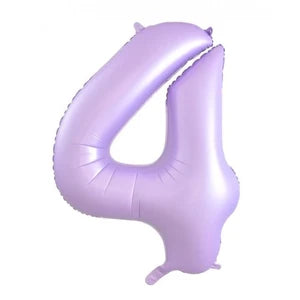 Pastel Lilac Number 4 Foil Balloon - 86cm