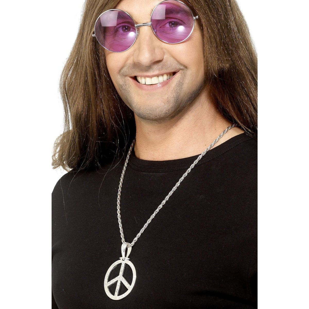 60s Peace Sign Hippie Medallion
