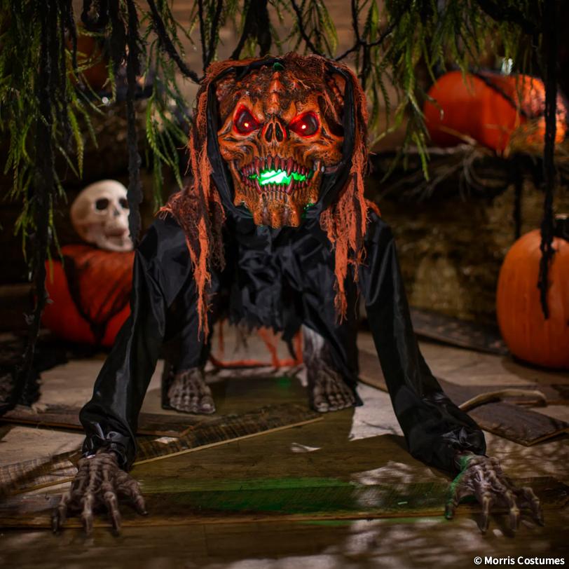 2 Ft Animated Light Up Crouching Monster Halloween Decoration