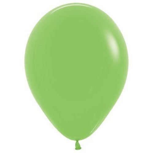 Round Balloon 30cm Lime Green, Uninflated