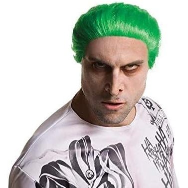 Halloween costume accessory of The Joker Wig Adult with green hair