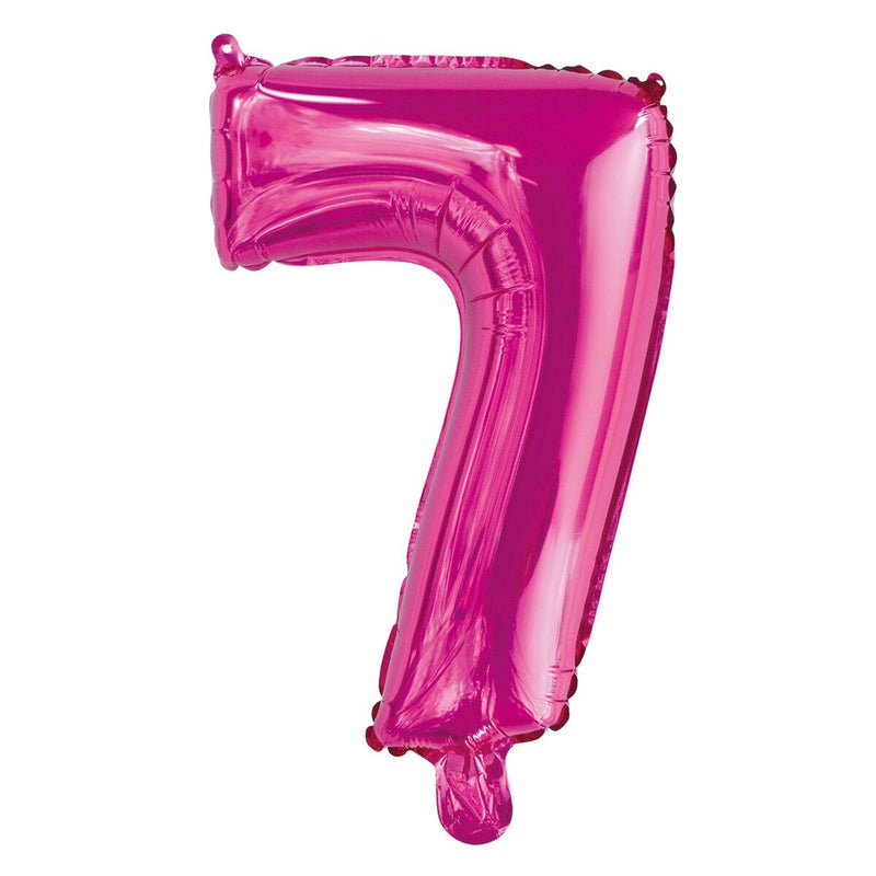Number 7 Hot Pink Foil Balloon - 35cm
