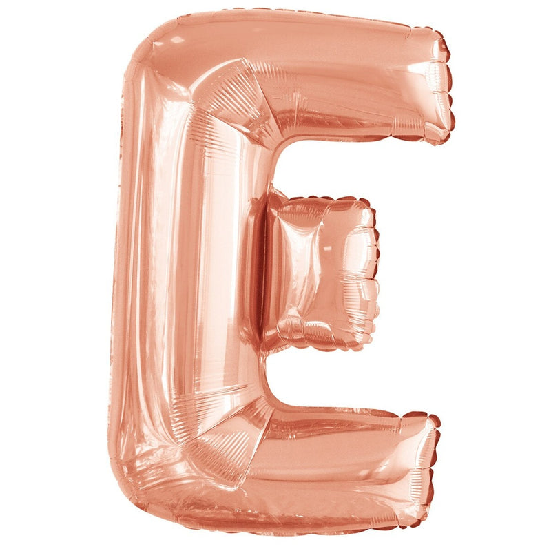 Rose Gold Letter E Foil Balloon-86cm