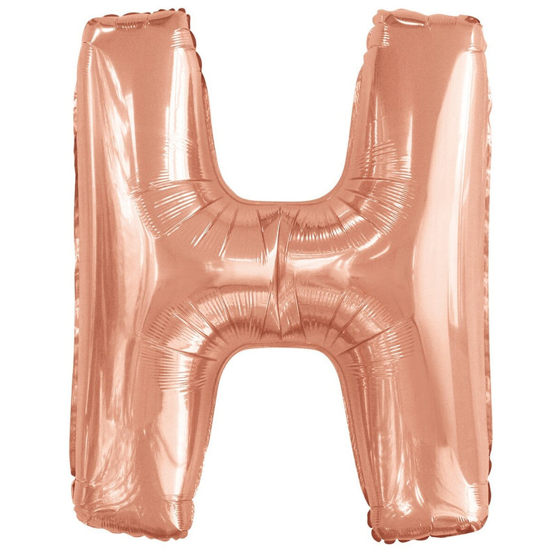 Rose Gold Letter H Foil Balloon-86cm