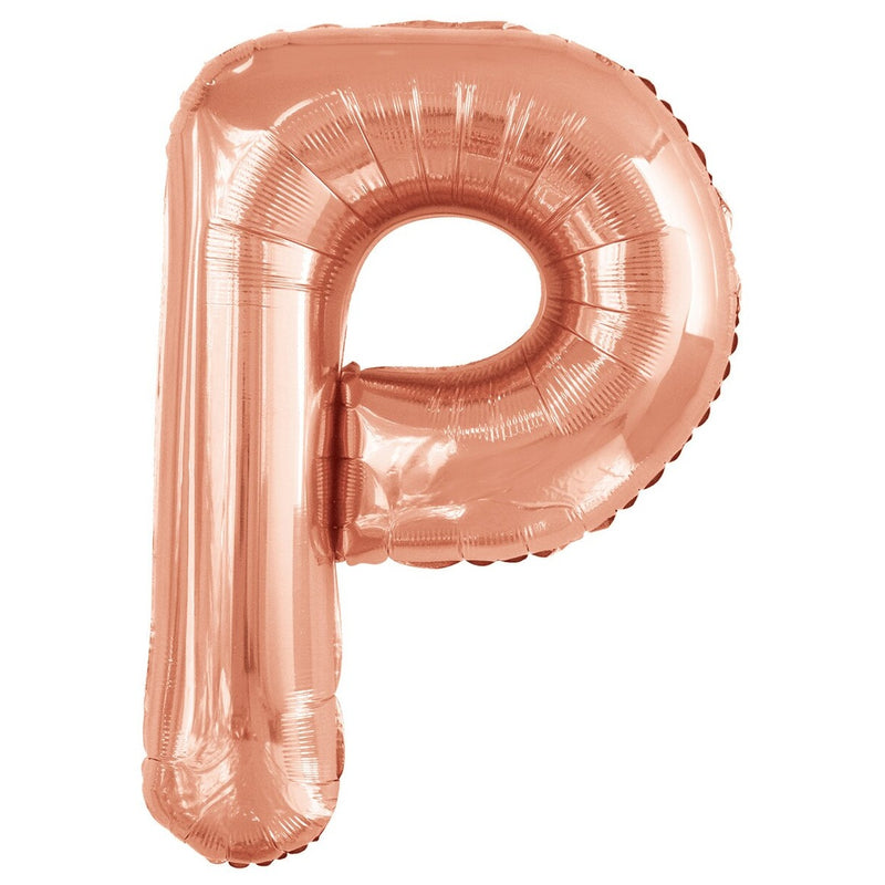 Rose Gold Letter P Foil Balloon-86cm