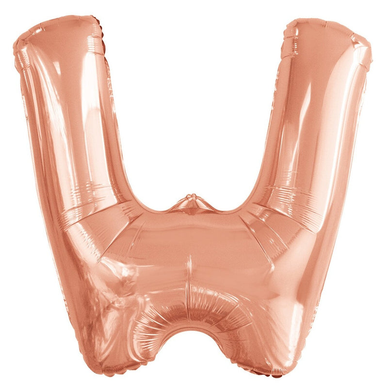 Rose Gold Letter W Foil Balloon-86cm