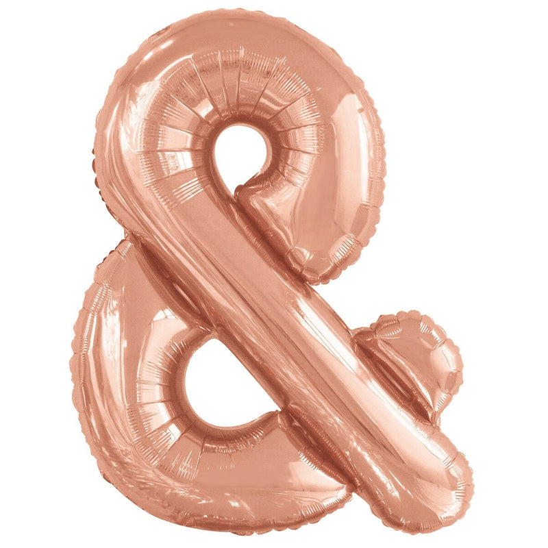 Rose Gold Ampersand & Foil Balloon-86cm