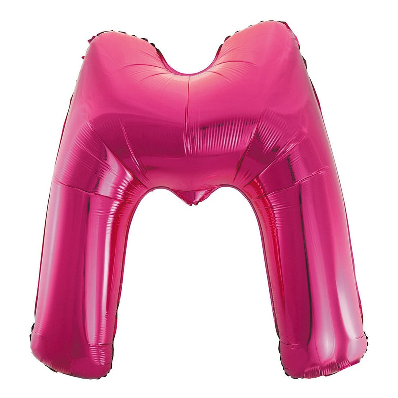 Pink Letter M Foil Balloon-86cm