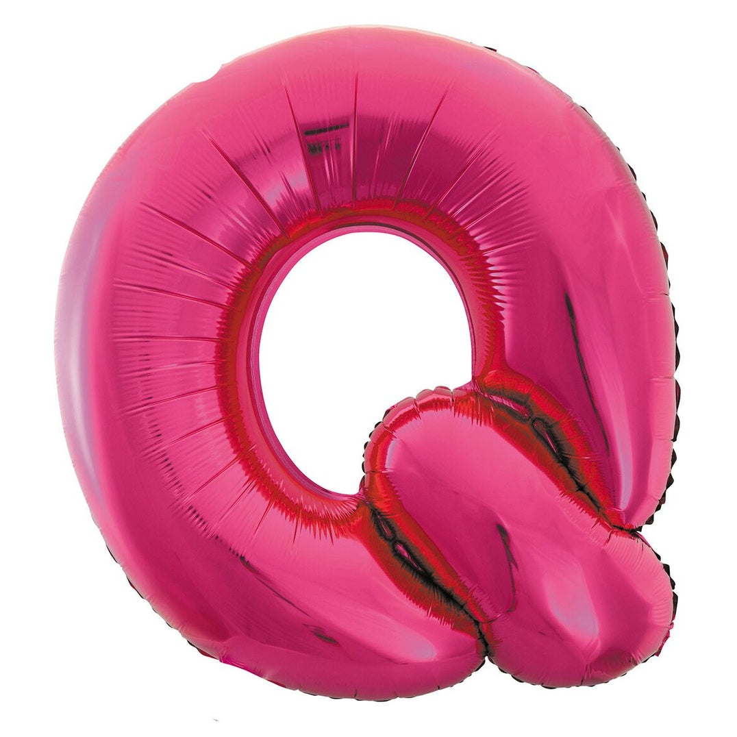 Pink Letter Q Foil Balloon-86cm