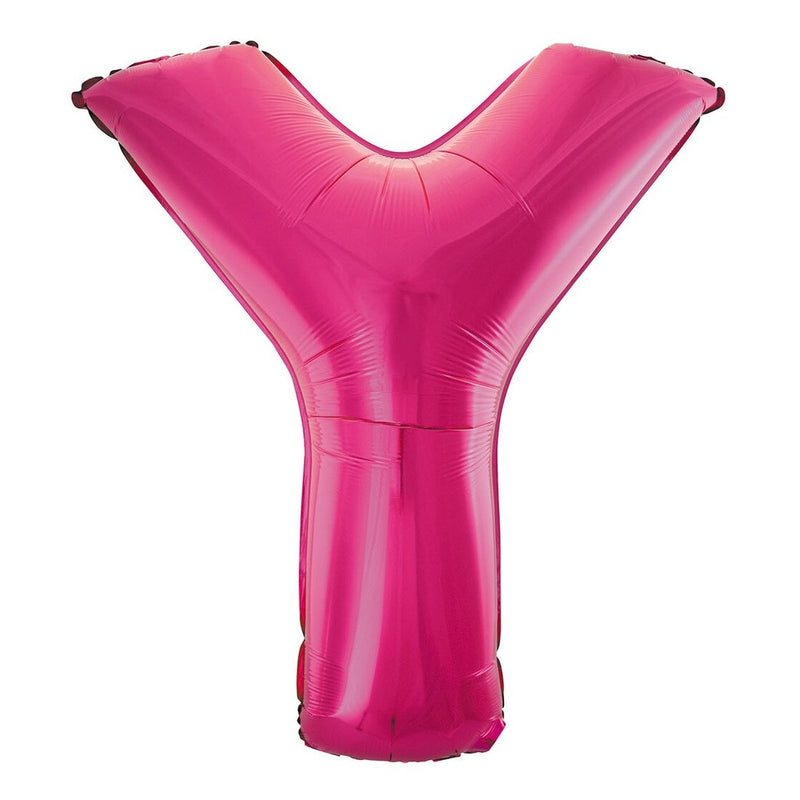 Pink Letter Y Foil Balloon-86cm