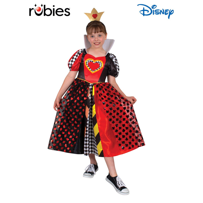 Queen Of Hearts Deluxe Girls Costume