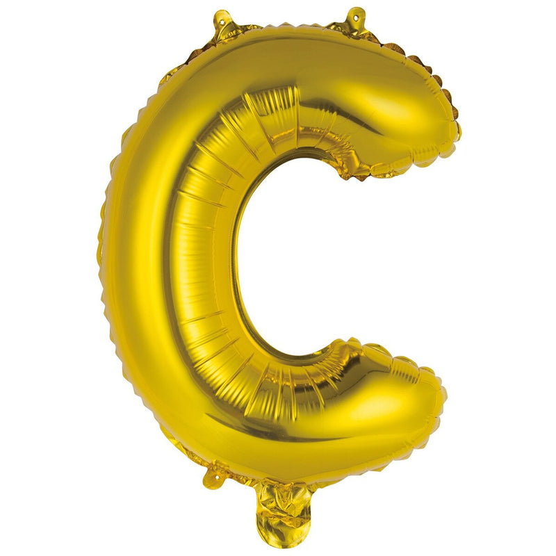 Gold Letter C Foil Balloon - 35cm
