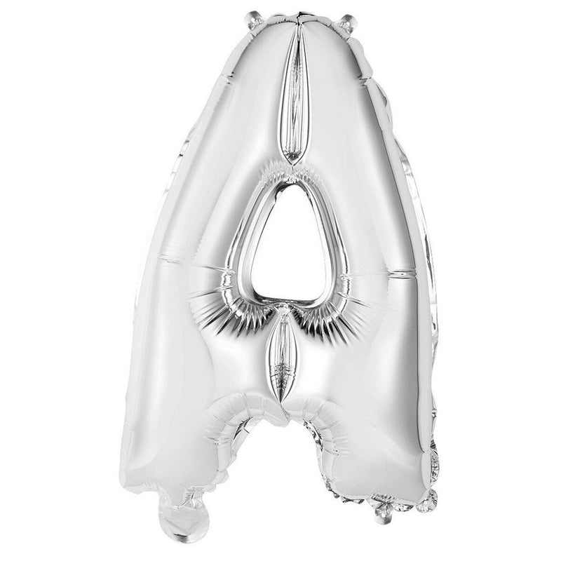 Silver Letter A Foil Balloon - 35cm
