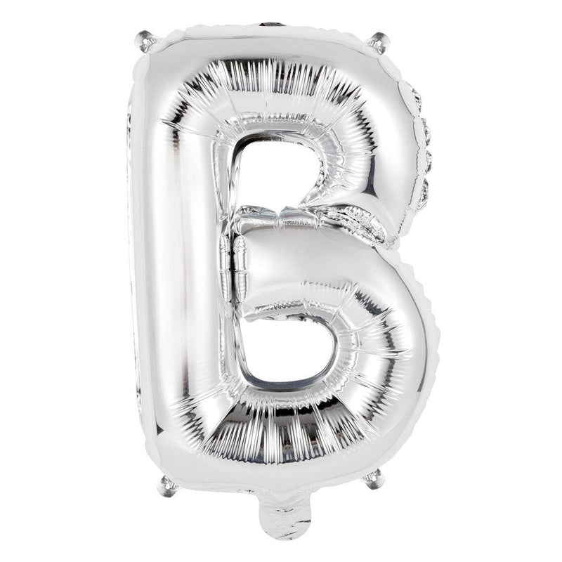 Silver Letter B Foil Balloon - 35cm