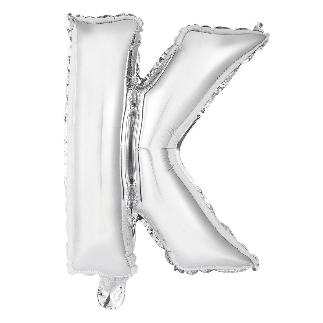 Silver Letter K Foil Balloon - 35cm