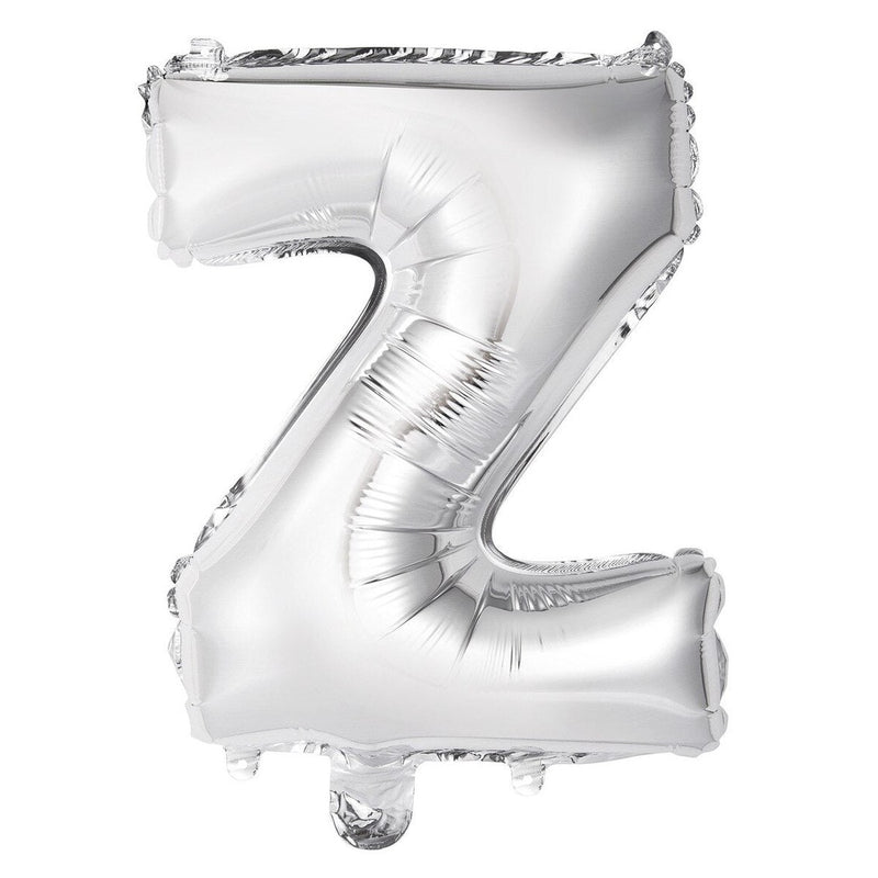 Silver Letter Z Foil Balloon - 35cm