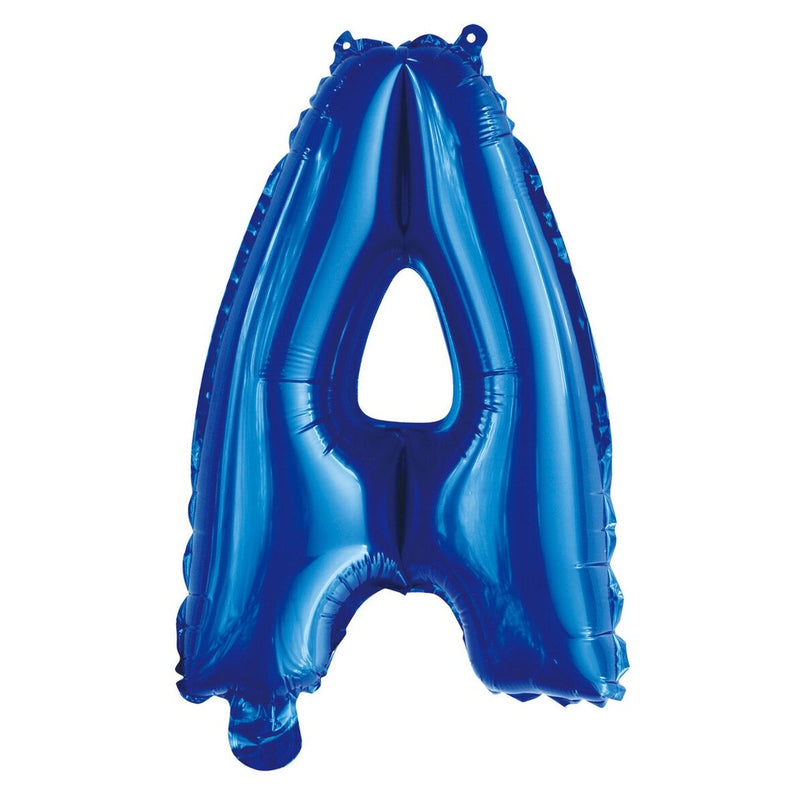 Blue Letter A Foil Balloon - 35cm