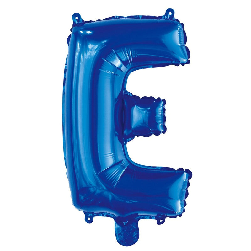 Blue Letter E Foil Balloon - 35cm