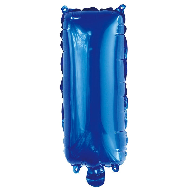 Blue Letter I Foil Balloon - 35cm